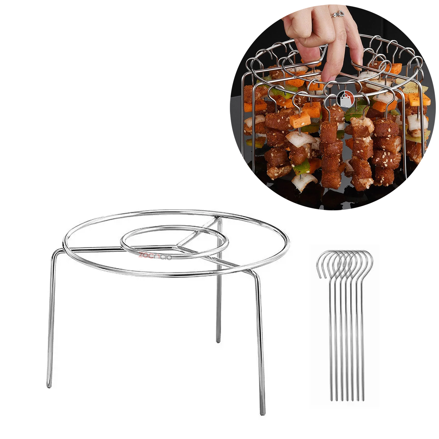 Miniatura 5 de Parrilla Redonda Brochetas En Airfryer